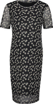 Supermom Jurk Black Flower Zwangerschap Maat XXS