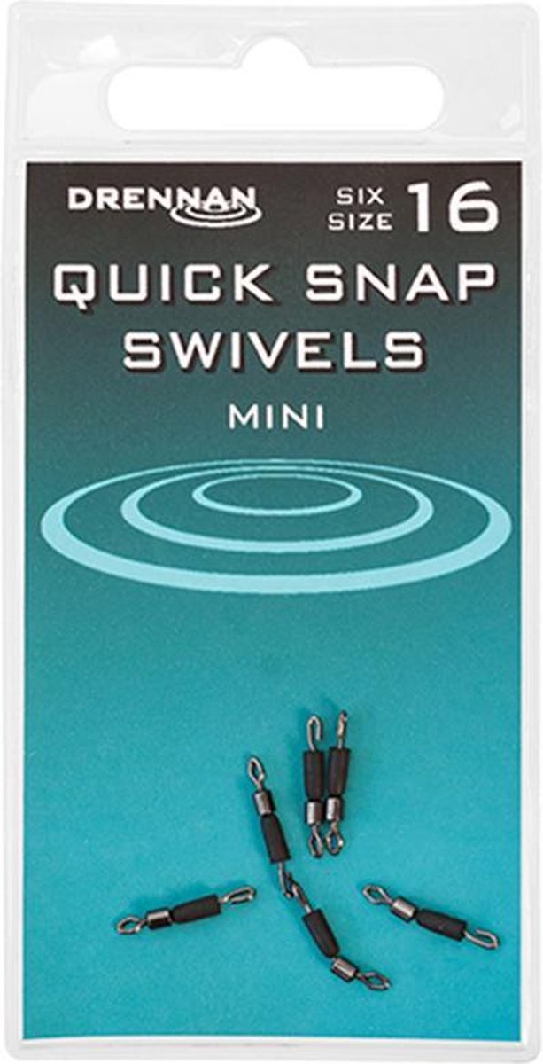 Drennan DIL Quick Snap Swivels - Maat 16 - Zilver