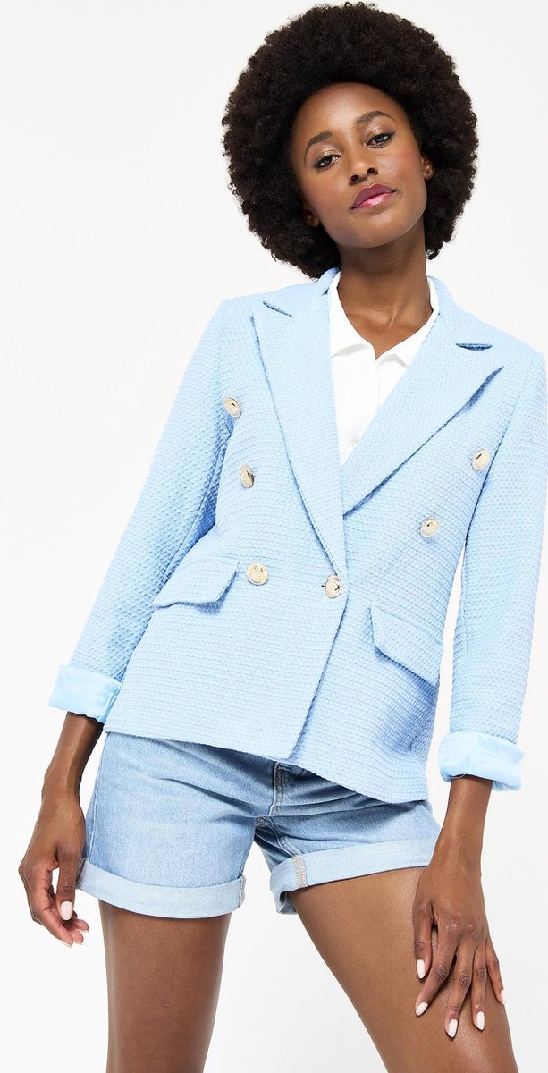 Tweed blazer - Light Blauw