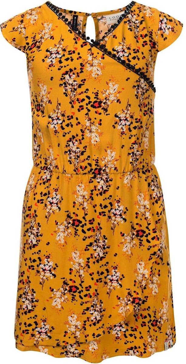 Looxs Revolution 2112-5865-670 Meisjes Jurk - Maat 152 - Geel dessin