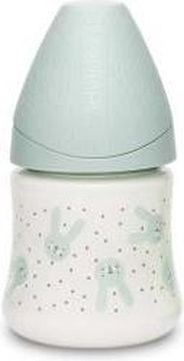 SUAVINEX Babyfles 150 ml Ronde Slow Flow Speen - Groen Konijn