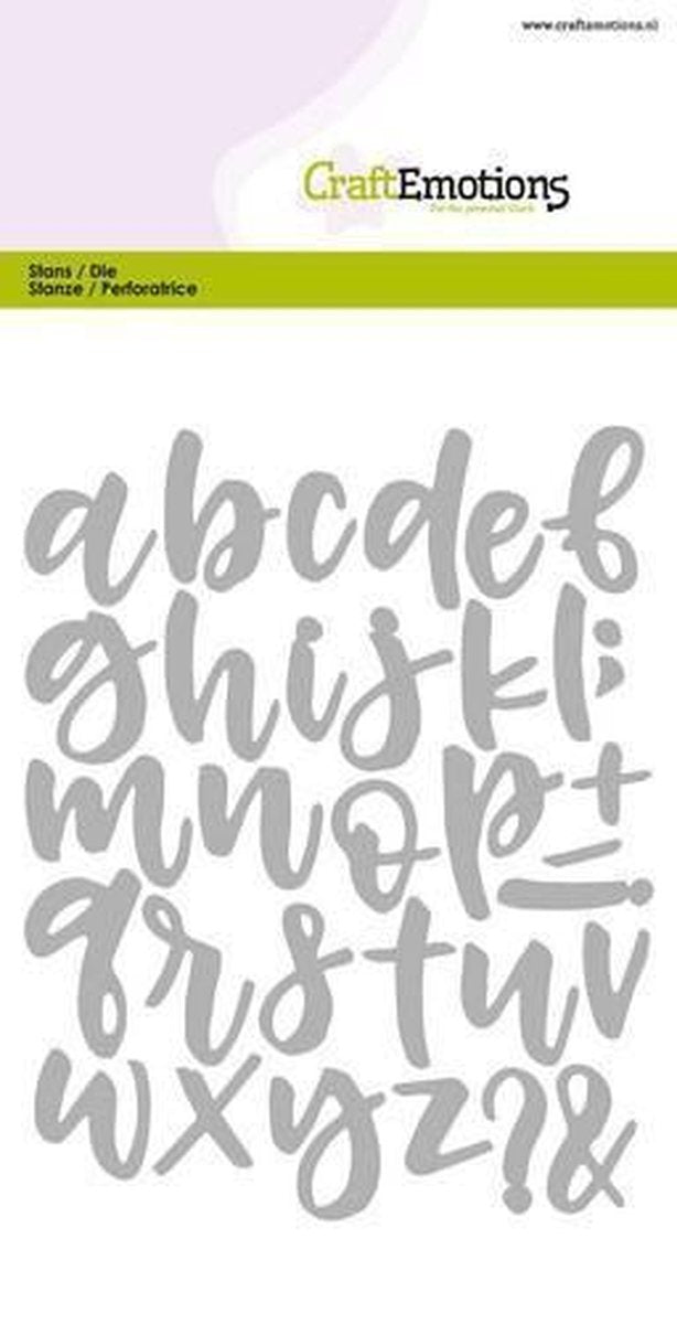 CraftEmotions Mal - alfabet handlettering  kleine letters Card 10.5x14.8 centimeter