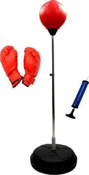 MaxxToys Bokstrainer Standaard - boksbal - inclusief bokshandschoenen - verstelbaar 90 tot 110 cm hoog - Junior
