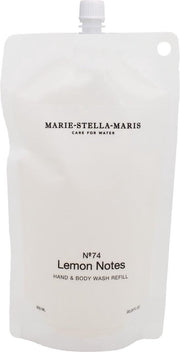 Marie-Stella-Maris Hand & Body Wash Refill - Lemon Notes - Handzeep - Douchegel - Hydraterend - Navulling - 600 ml