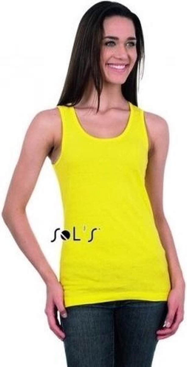 Gele dames tanktop M