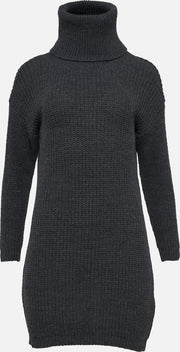 Trui-jurk met rolkraag - Licht Grijs