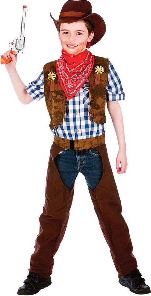E-Carnavalskleding.nl: 116cm - e-Carnavalskleding.nl Cowboy pak wilde westen