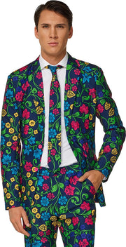 Suitmeister Floral - Mannen Kostuum - Gekleurd - Carnaval - Maat XL