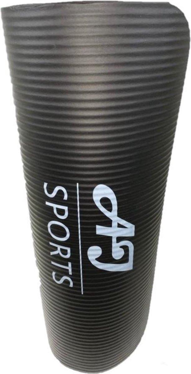AJ-Sports Yoga mat - Fitness mat - Sport mat - Trainingsmat - Anti slip - Inclusief GRATIS draagtas - Zwart