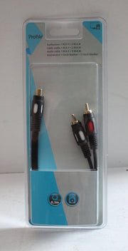 Profile audiosnoer 1 RCA V > 2 RCA M