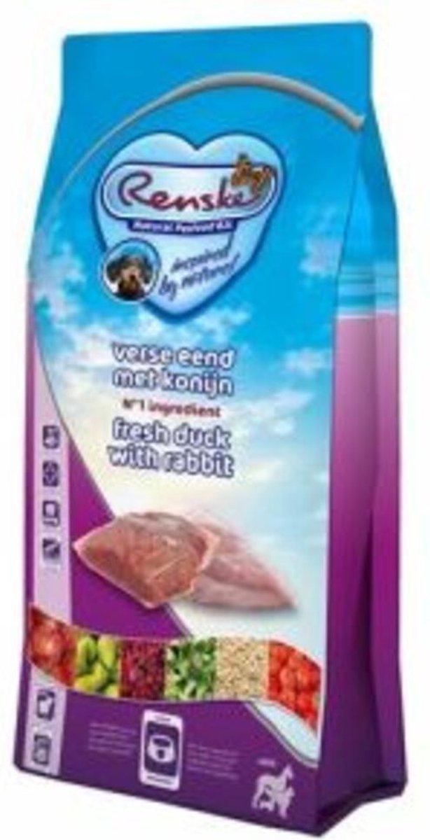 4x Renske Super Premium Adult Eend - Konijn 2 kg