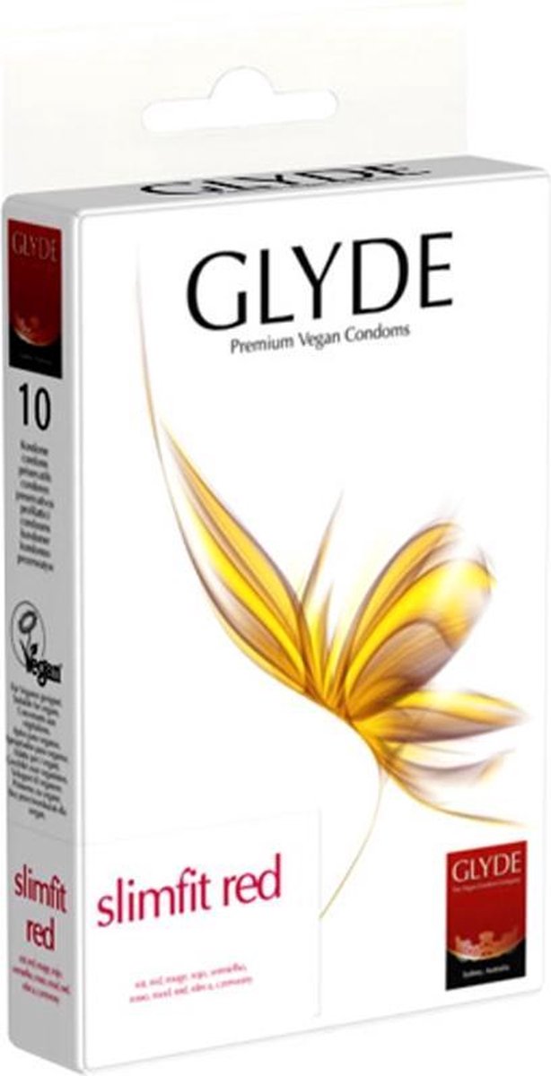 Glyde Ultra Slimfit rood - 10 condooms