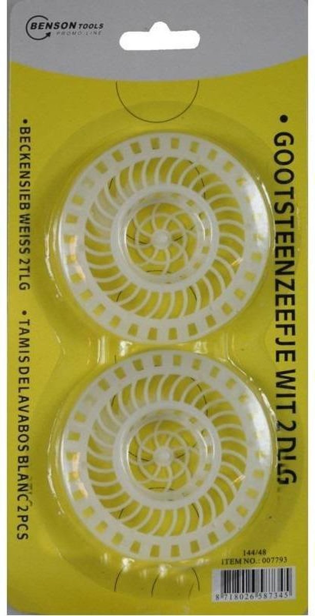 Bellson Gootsteenzeefje Wit 2 Delig