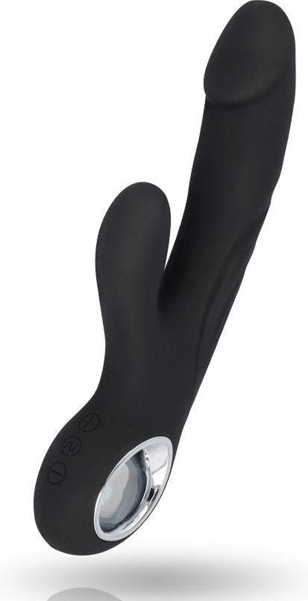 Inspire Glamour - Jasmine Rabbit Vibrator - Zwart | G-Spot Vibrator | Bunny Vibrator | Dildo Vibrator | Dildo's | Clitoris Simulatie | Tarzan Vibrator | Vibrator Voor Vrouwen | Sex Toys | Erotiek Toys