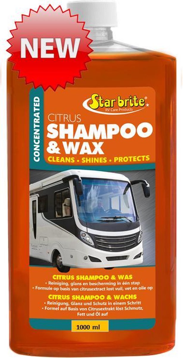 Star brite Citrus shampoo & wax | Camper & Caravan 1000ml (concentraat)