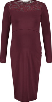 Queen Mum Jurk Dresses - Cabernet - Maat XL