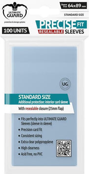 Ultimate Guard Precise-Fit Sleeves Resealable Standard Size Transparent (100)