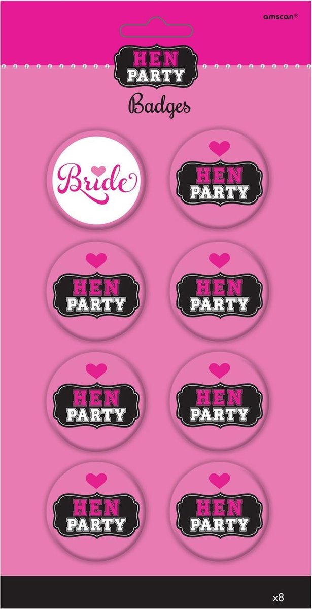 8 Bride & Hen Badges Hen Night 2016