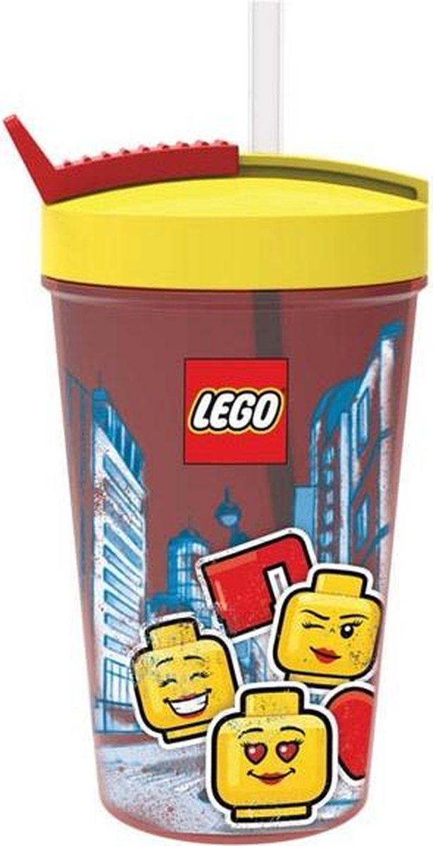 Set van 2 - Drinkfles Iconic Girl met rietje 0.5 L