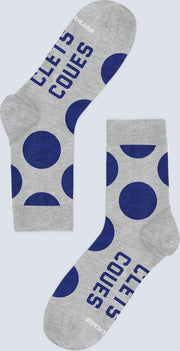 CLETS COUES SOK GRIJS/BLAUW DOTS MAAT 23-26