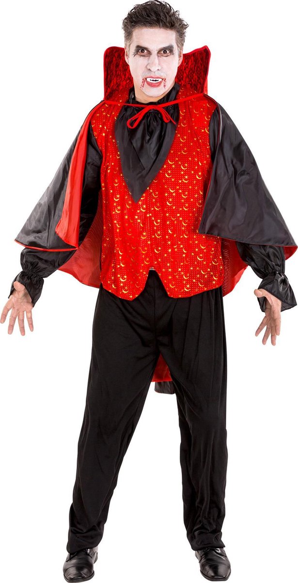 dressforfun - Herenkostuum graaf Dracula XL  - verkleedkleding kostuum halloween verkleden feestkleding carnavalskleding carnaval feestkledij partykleding - 300172