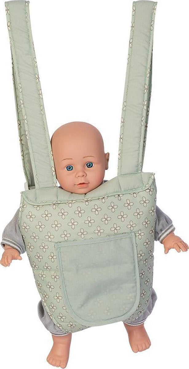 Mini Mommy Poppendraagzak Mint 27 X 24 Cm Katoen Mintgroen