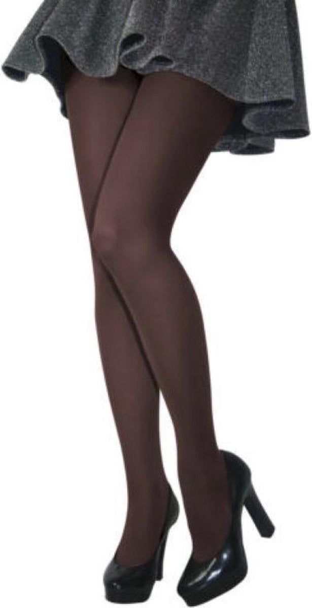 Aristoc 40 denier Natural Cotton - Blended opaque tights S/M - Chocolate