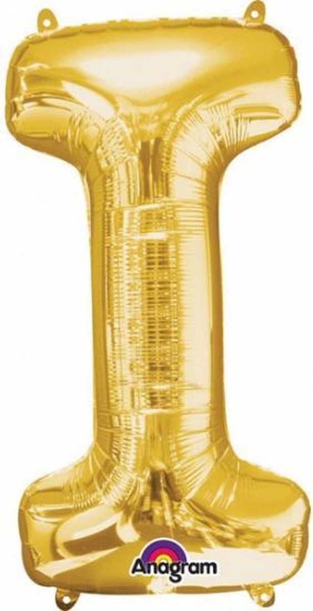Letter I ballon goud 86 cm