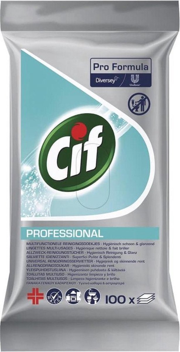 Cif Professional - Antibacteriële Schoonmaakdoekjes 100 stuks