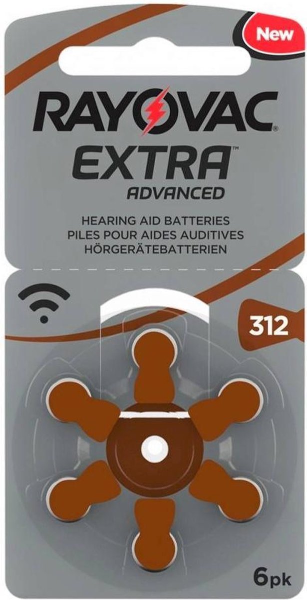 Rayovac 312 extra advanced - 6 stuks
