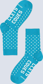 CLETS COUES SOK BLAUW/WIT DOTS MAAT 23-26