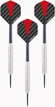 4x Set van 3 dartpijlen Longfield darts nickel silver 22 grams - Darten/darts sport artikelen pijltjes nickel silver - Kinderen/volwassenen