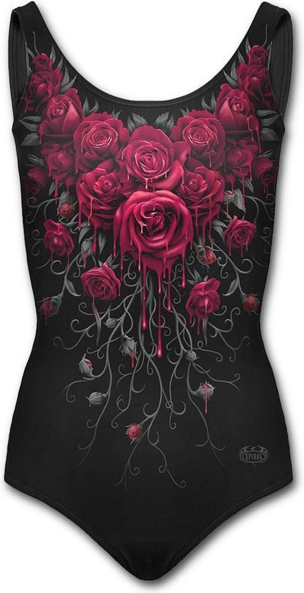 Spiral Badpak -S- BLOOD ROSE Zwart/Rood