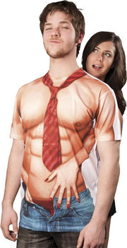 "Fop-shirt sexy bloot bovenlijf voor heren - Verkleedkleding - XL"