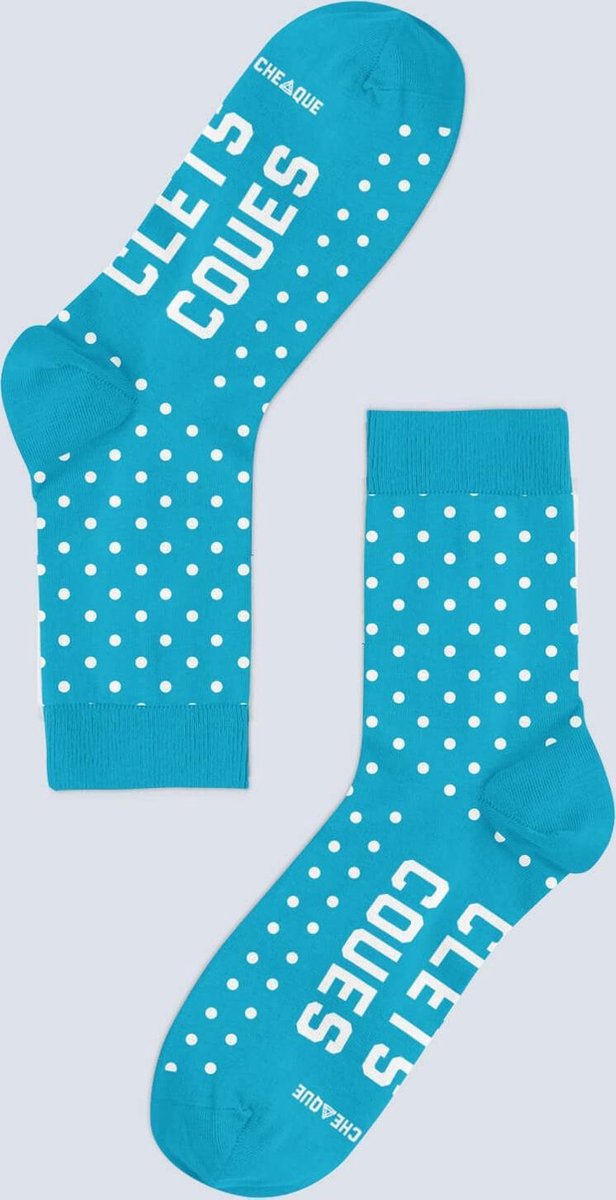 CLETS COUES SOK BLAUW/WIT DOTS MAAT 27-30