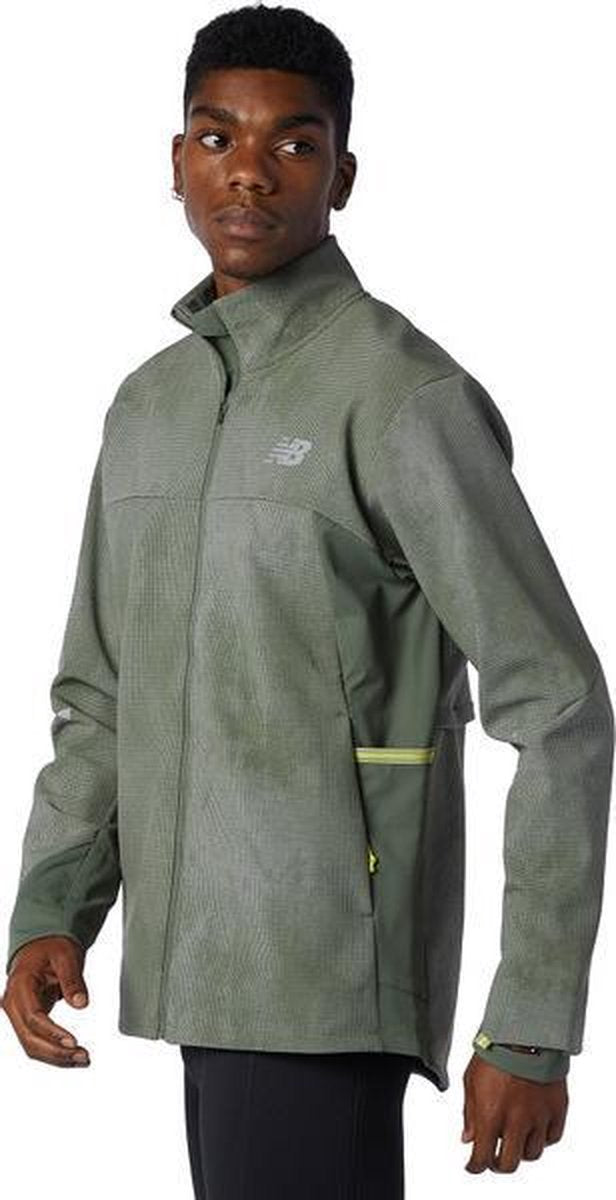 New Balance Refl Impact Jacket Heren - groen - maat S