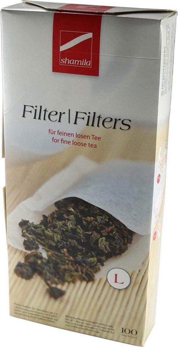 Theefilter Shamila Maat L - Wit - Papier - 100 stuks