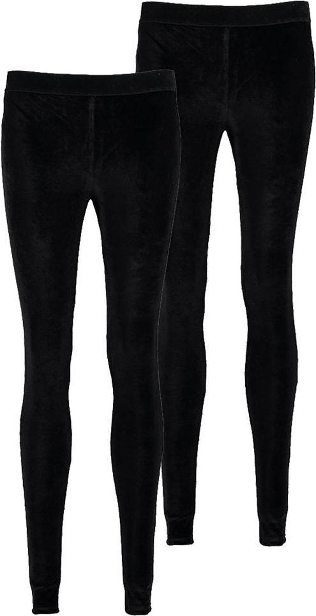 Zeeman dames legging lang - zwart - maat 44 - 2 stuks