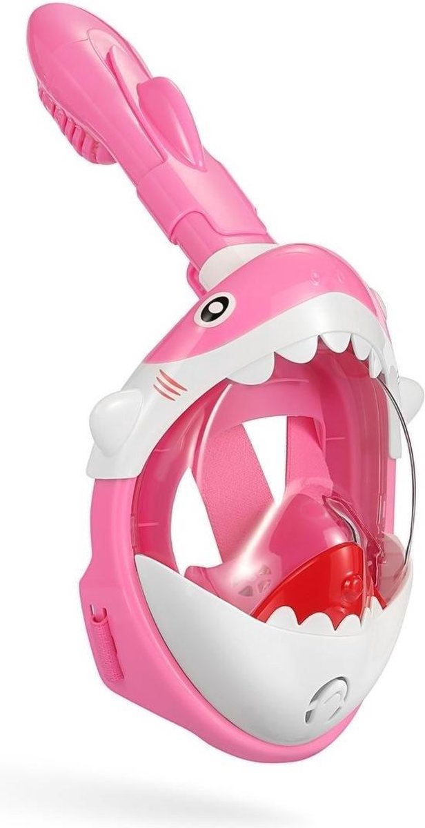 Atlantis Full Face Mask Kids Shark - Snorkelmasker - Kids - Roze