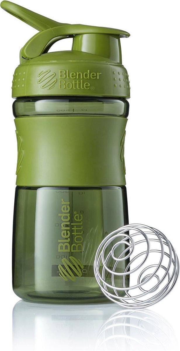 BlenderBottle SportMixer Tritan Grip - Eiwitshaker / Bidon - 590ml - Moss Green