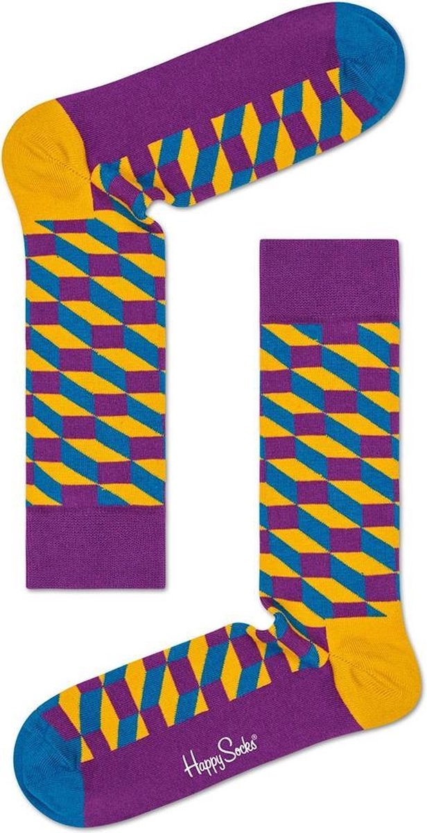 Happy Socks Sokken Filled Optic Socks Paars Maat:41-46