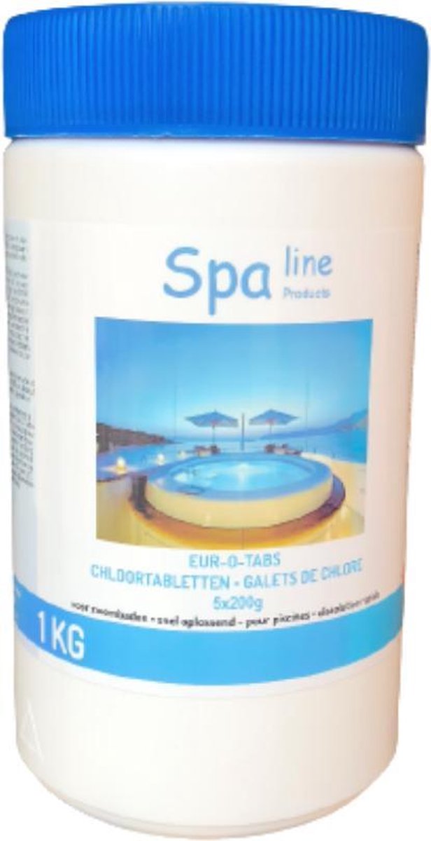CHLOORTABS 200GR 1KG /  chloor tabletten voor zwembad / chloortabletten voor spa / chloortabletten 200 gram