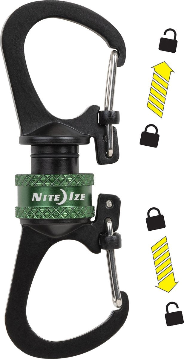 Nite Ize SlideLock 360 ° Magnetisch Locking karabijnhaak Olive