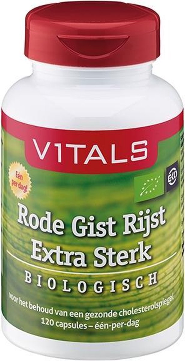 Vitals Rode gist rijst extra sterk biologisch Voedingssupplementen - 120 vegicaps