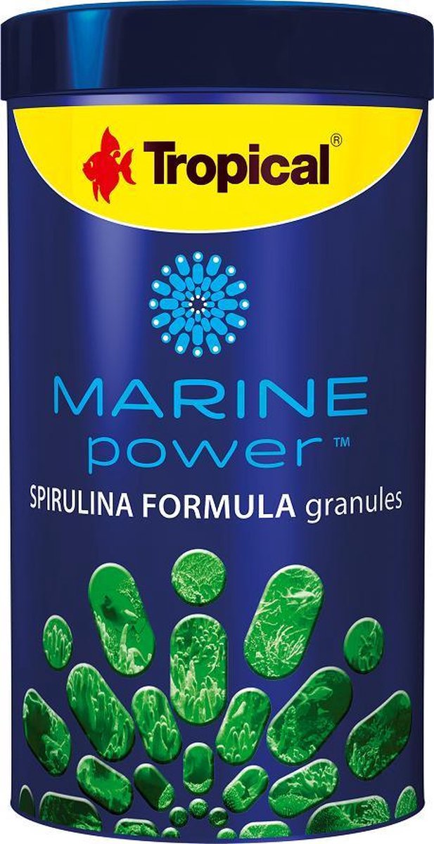 Tropical Marine Power Spirulina Granulaat (250ml) | Zeewater visvoer | Zoutwatervissen