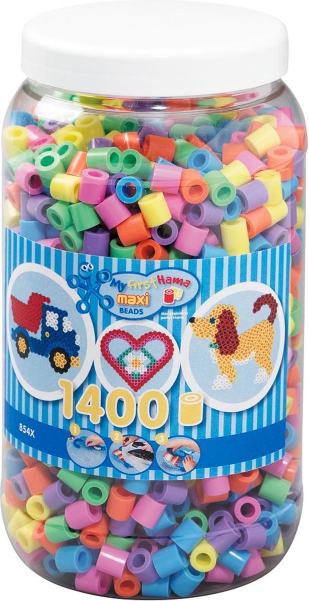 Maxi Strijkkralen pastelkleuren 1400 stuks