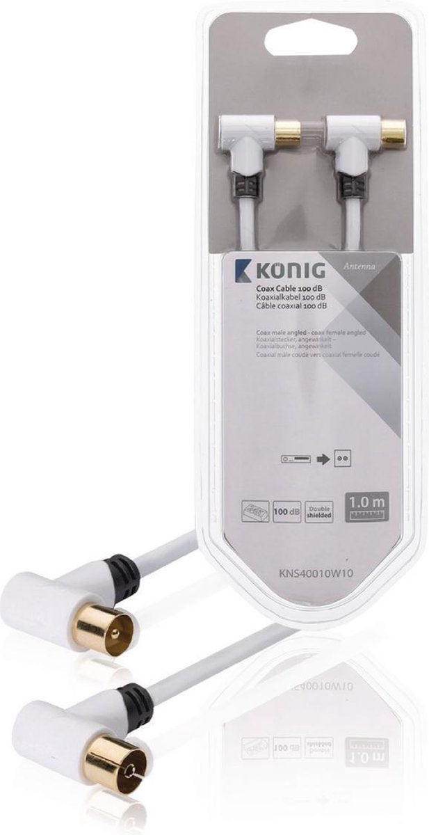 Coax kabel 100 dB coax male haaks - female haaks 1