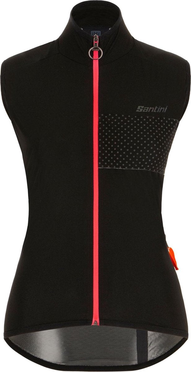 Santini Fietsjack - Maat M  - Vrouwen - zwart/roze/paars