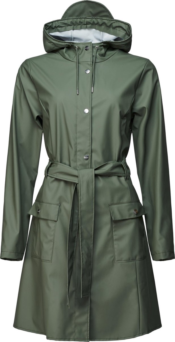 Rains Curve Jacket Olive Dames - Maat S/M