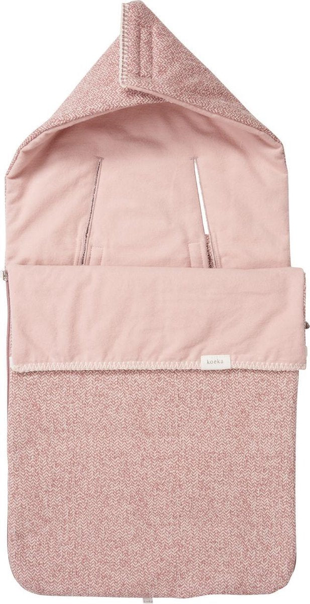 Koeka Voetenzak Vigo flanel 0+ (3/5 punts) - old pink/shadow pink